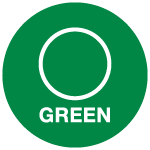 Green communication badge